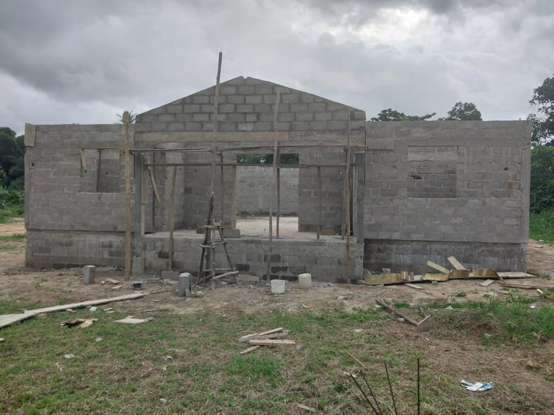 The Geneva Reeves-Johnson Center under construction in Hartford, St. John River City, Liberia